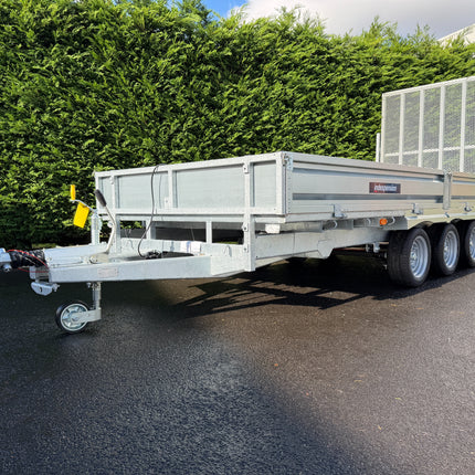 Indespension Braked 16' x 6'6" Triple Axle Flatbed Trailer