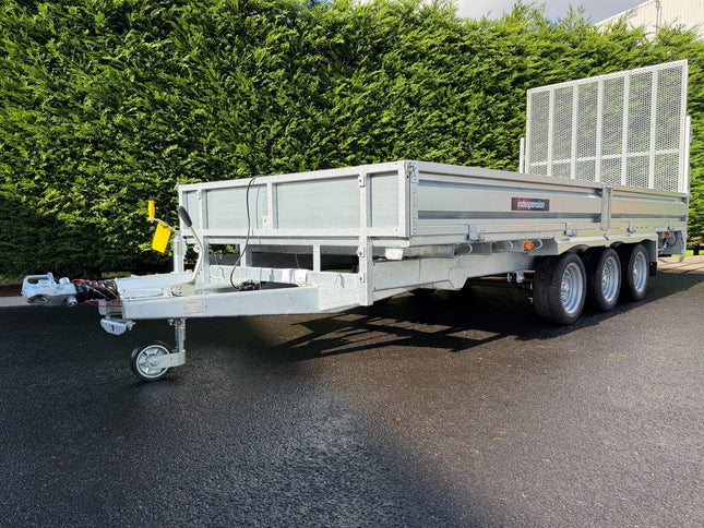 Indespension Braked 16' x 6'6" Triple Axle Flatbed Trailer