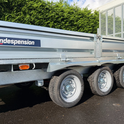Indespension Braked 16' x 6'6" Triple Axle Flatbed Trailer