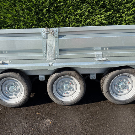 Indespension Braked 16' x 6'6" Triple Axle Flatbed Trailer