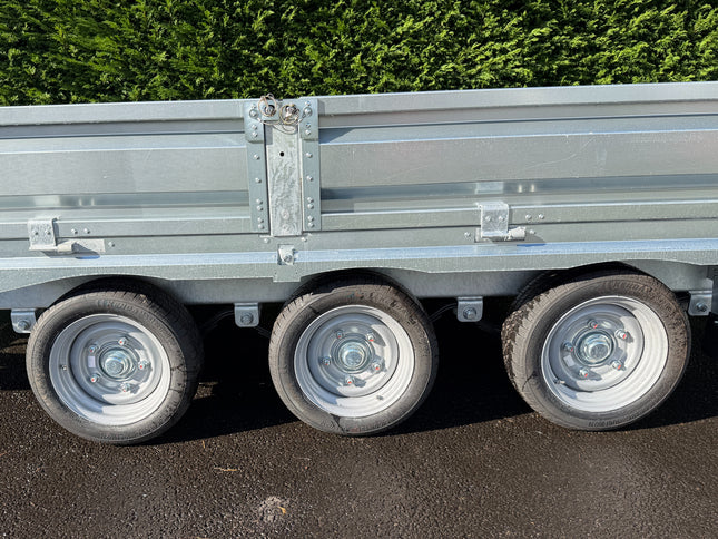 Indespension Braked 16' x 6'6" Triple Axle Flatbed Trailer
