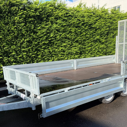 Indespension Braked 16' x 6'6" Triple Axle Flatbed Trailer