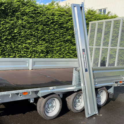 Indespension Braked 16' x 6'6" Triple Axle Flatbed Trailer