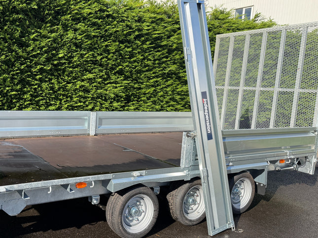 Indespension Braked 16' x 6'6" Triple Axle Flatbed Trailer