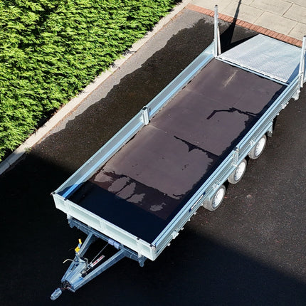 Indespension Braked 16' x 6'6" Triple Axle Flatbed Trailer