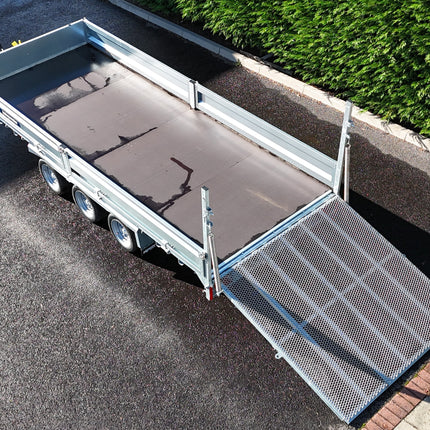 Indespension Braked 16' x 6'6" Triple Axle Flatbed Trailer