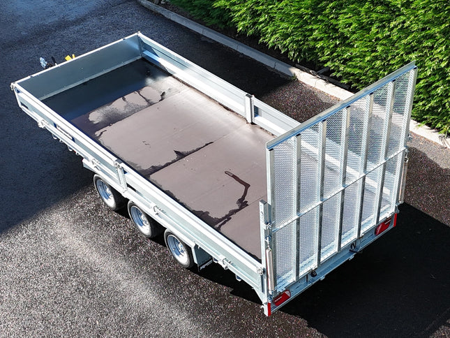 Indespension Braked 16' x 6'6" Triple Axle Flatbed Trailer