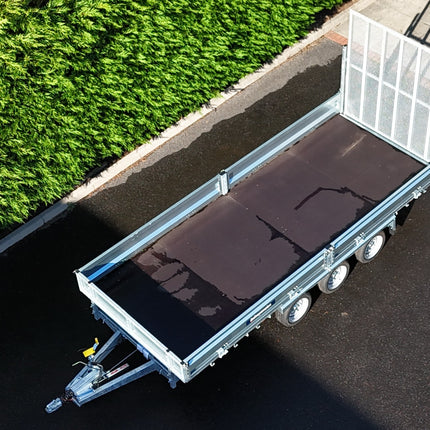 Indespension Braked 16' x 6'6" Triple Axle Flatbed Trailer