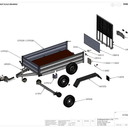 Indespension Braked 8' X 4' Twin Axle Trailer (Ramped Trailer)