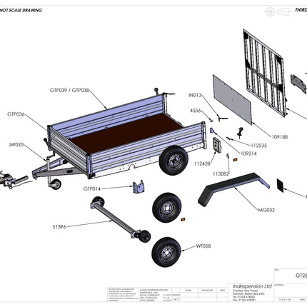 Indespension Braked 8' X 5' Twin Axle Trailer (Ramped)