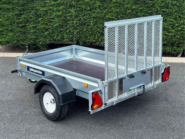 Indespension Unbraked 6'6" X 4' Ramptail Single Axle Trailer