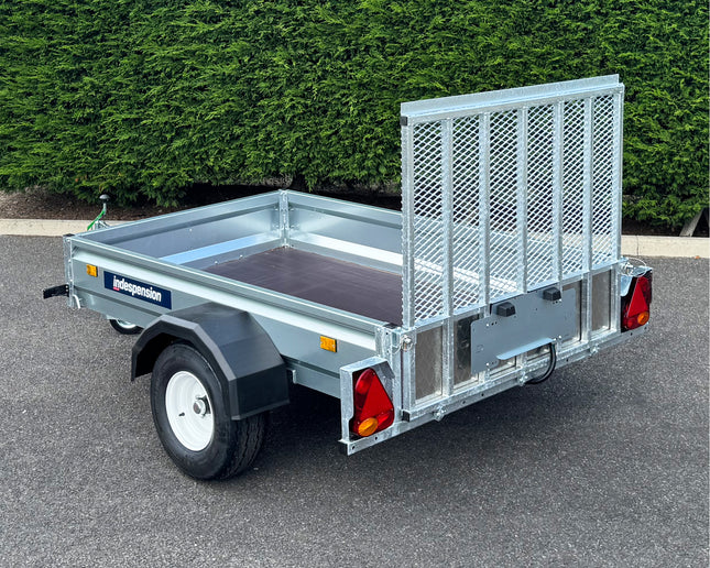 Indespension Unbraked 6'6" X 4' Ramptail Single Axle Trailer