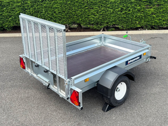 Indespension Unbraked 6'6" X 4' Ramptail Single Axle Trailer