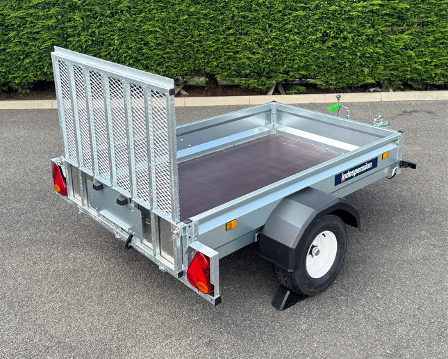 Indespension Unbraked 6'6" X 4' Ramptail Single Axle Trailer