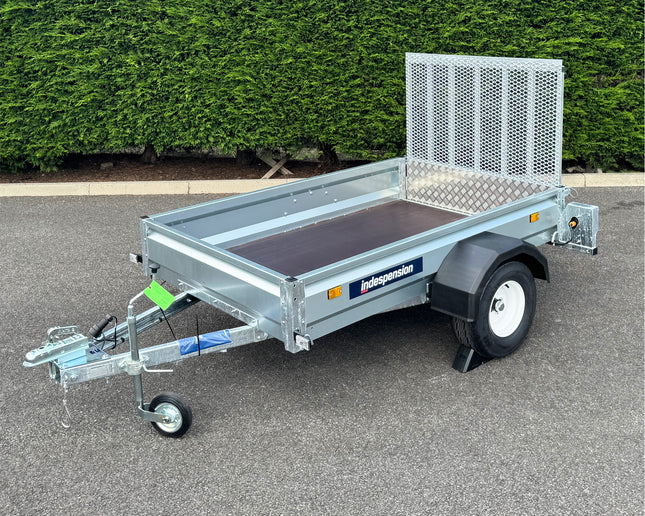 Indespension Unbraked 6'6" X 4' Ramptail Single Axle Trailer