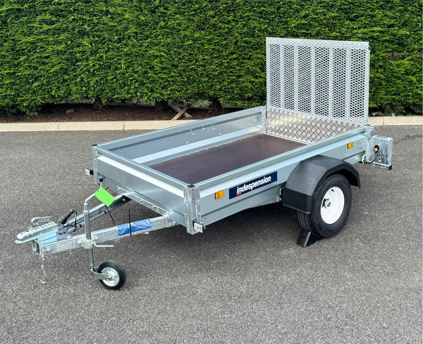 Indespension Unbraked 6'6" X 4' Ramptail Single Axle Trailer