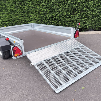 Indespension Unbraked 8' X 5' Single Axle Trailer - With Ramp tail