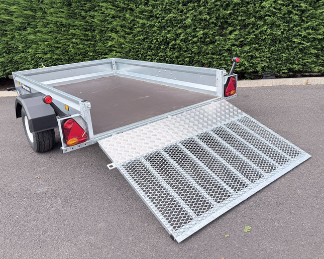 Indespension Unbraked 8' X 5' Single Axle Trailer - With Ramp tail