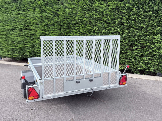 Indespension Unbraked 8' X 5' Single Axle Trailer - With Ramp tail