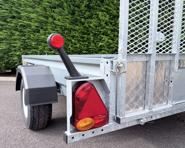 Indespension Unbraked 8' X 5' Single Axle Trailer - With Ramp tail