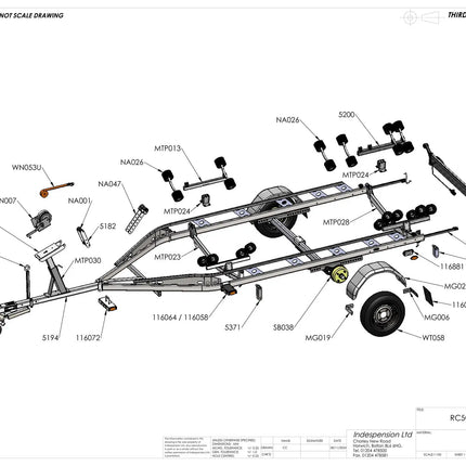 Indespension Roller Coaster 5 - 1300kg Marine Trailer