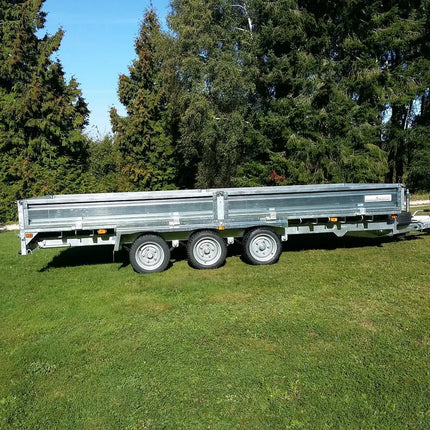 Indespension Braked 16' x 6'6" Triple Axle Flatbed Trailer