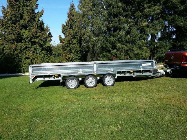 Indespension Braked 16' x 6'6" Triple Axle Flatbed Trailer