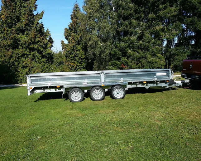 Indespension Braked 16' x 6'6" Triple Axle Flatbed Trailer