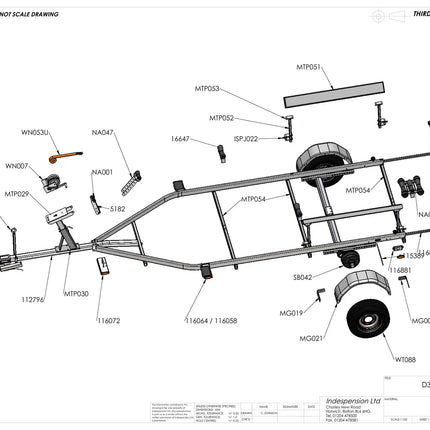 Indespension Dipper 3 - 1650kg Marine Trailer