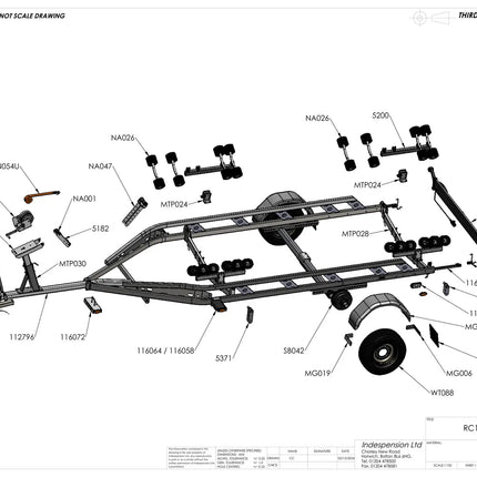 Indespension Roller Coaster 10 - 1650kg Marine Trailer