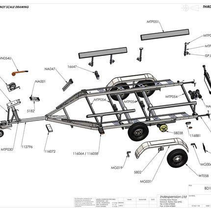Indespension Big Dipper 1 - 2000kg Marine Trailer