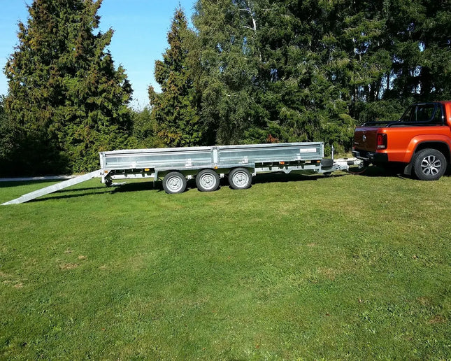 Indespension Braked 16' x 6'6" Triple Axle Flatbed Trailer
