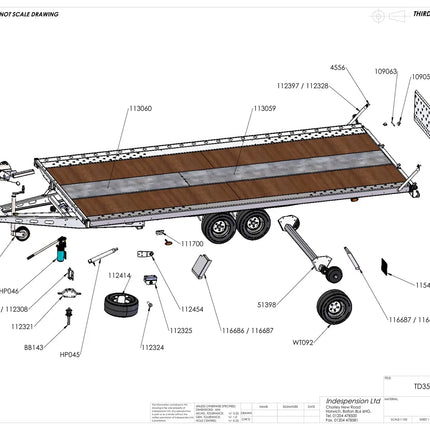 17'9"x 6'9" Tri-Axle Tiltdeck Car Transporter Trailer