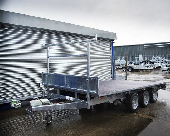 Indespension Braked 14' x 6'6" Triple Axle Flatbed Trailer