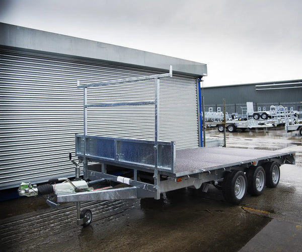 Indespension Braked 14' x 6'6" Triple Axle Flatbed Trailer