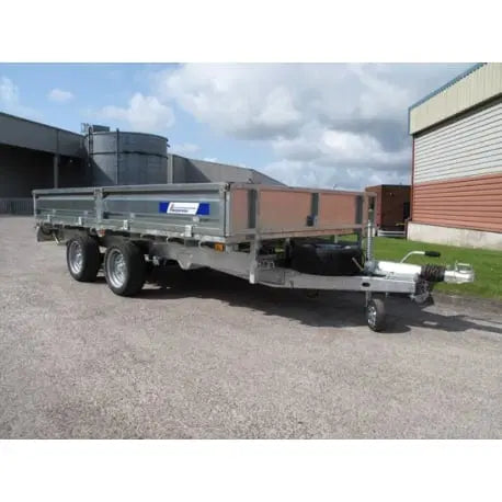 Indespension Braked 12' x 6'6" Twin Axle Flatbed Trailer