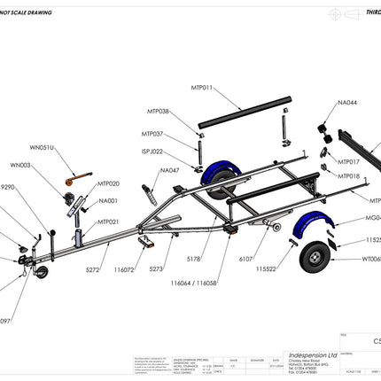 Indespension Coaster 5 - 5m Marine Trailer