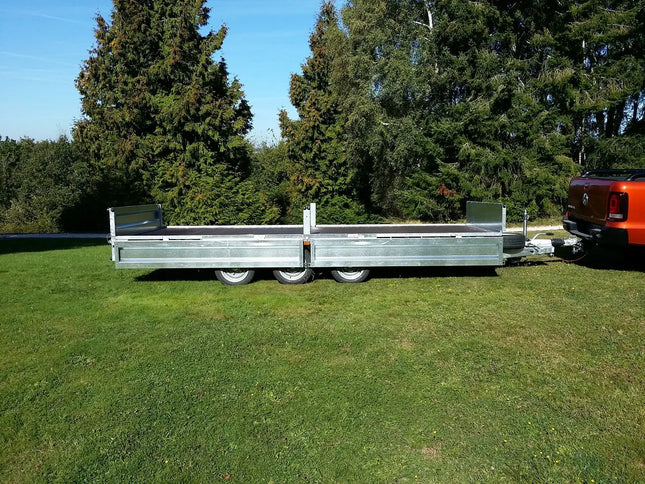 Indespension Braked 16' x 6'6" Triple Axle Flatbed Trailer