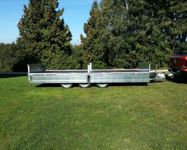 Indespension Braked 16' x 6'6" Triple Axle Flatbed Trailer