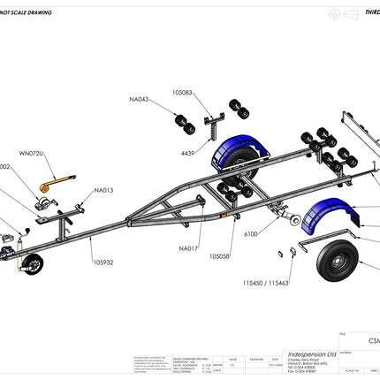Indespension Coaster Mini Swing - 4.5m Marine Trailer