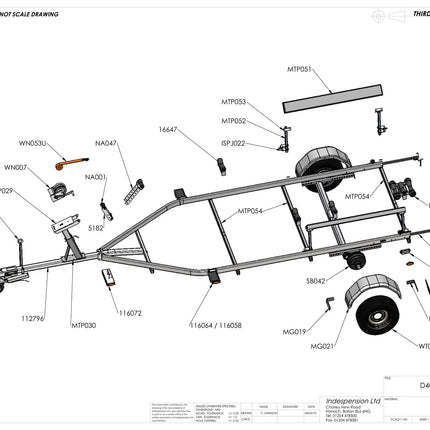 Indespension Dipper 4 - 1800kg Marine Trailer