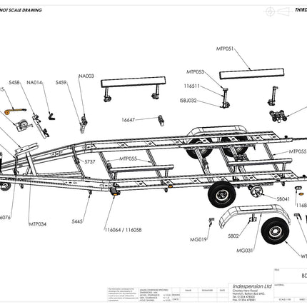 Indespension Big Dipper 3 - 3500kg Marine Trailer