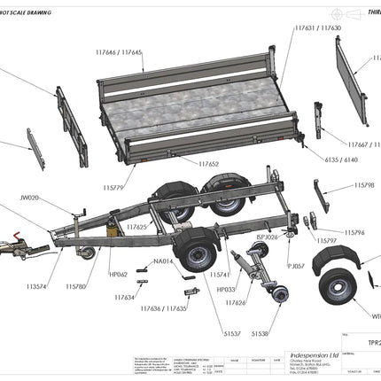 8'1 x 5'3 Manual Rear Tipper Trailer