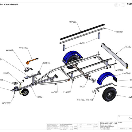 Indespension Coaster Micro - 3.9m Marine Trailer
