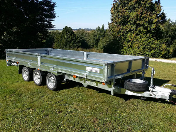 Indespension Braked 16' x 6'6" Triple Axle Flatbed Trailer
