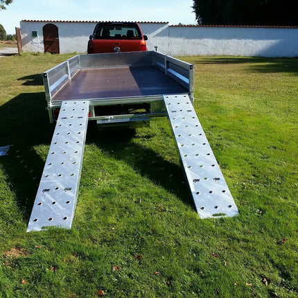 Indespension Braked 16' x 6'6" Triple Axle Flatbed Trailer