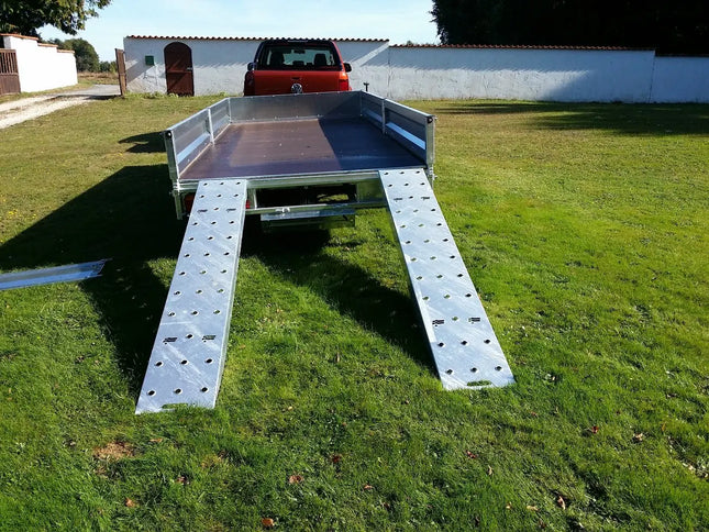 Indespension Braked 16' x 6'6" Triple Axle Flatbed Trailer