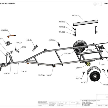 Indespension Dipper 2 - 1300kg Marine Trailer