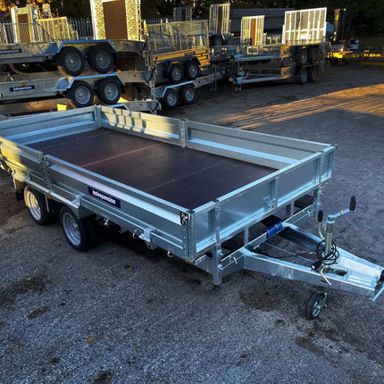 Indespension Braked 10' x 6'6" Twin Axle Flatbed Trailer