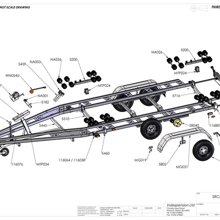 Indespension Super Roller Coaster 6 - 2000kg Marine Trailer
